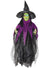 3 Foot Hanging Purple and Green Witch Halloween Decoration