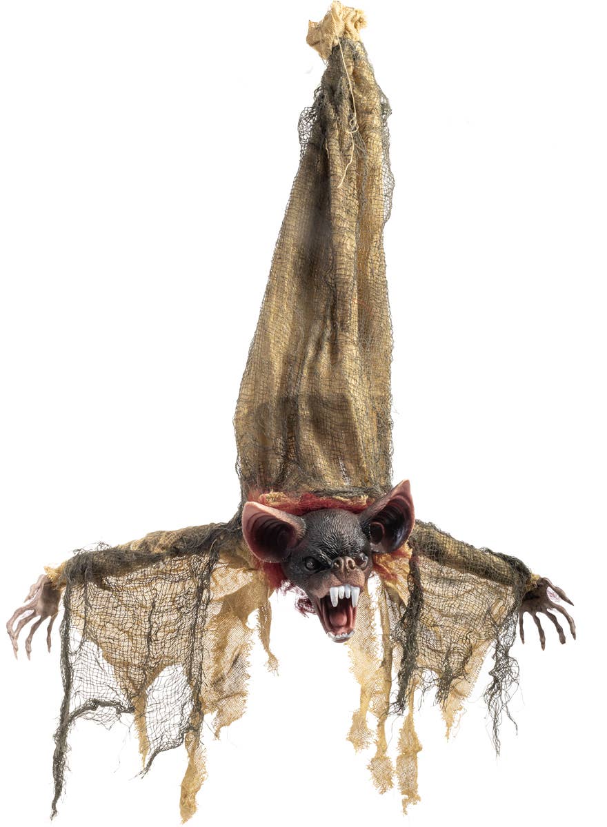 Animated Hanging Vampire Bat Halloween Decoration with Sounds