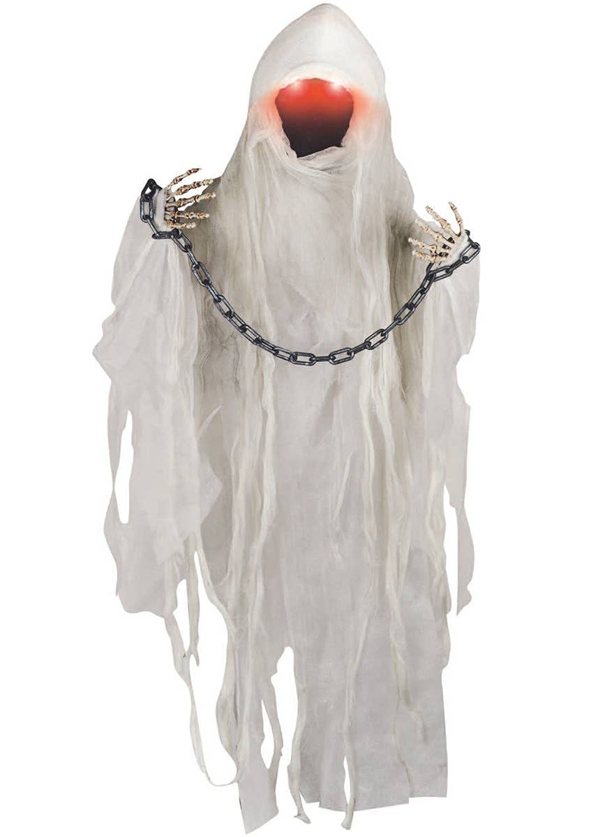 Light Up Faceless Spectre with Chains Halloween Decoration