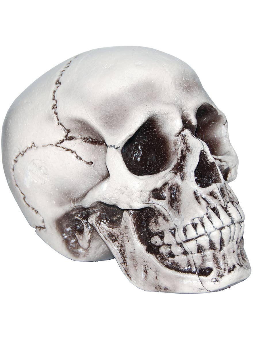 White Foam Human Skull Halloween Decoration