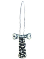Silver Blade Dagger with Skull Head Handle Costume Weapon