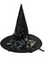 Deluxe Black Witch Hat with Large Rose and Bow Details