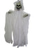 Hanging White Grim Reaper in Hooded Robe Halloween Decoration