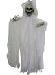 Hanging White Grim Reaper in Hooded Robe Halloween Decoration