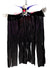 Hanging Red and Black Evil Clown with Spiked Purple Hair Halloween Decoration