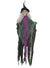 Tattered Green and Purple Hanging Witch Halloween Decoration