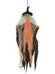 Tattered Orange Hanging Witch Halloween Decoration