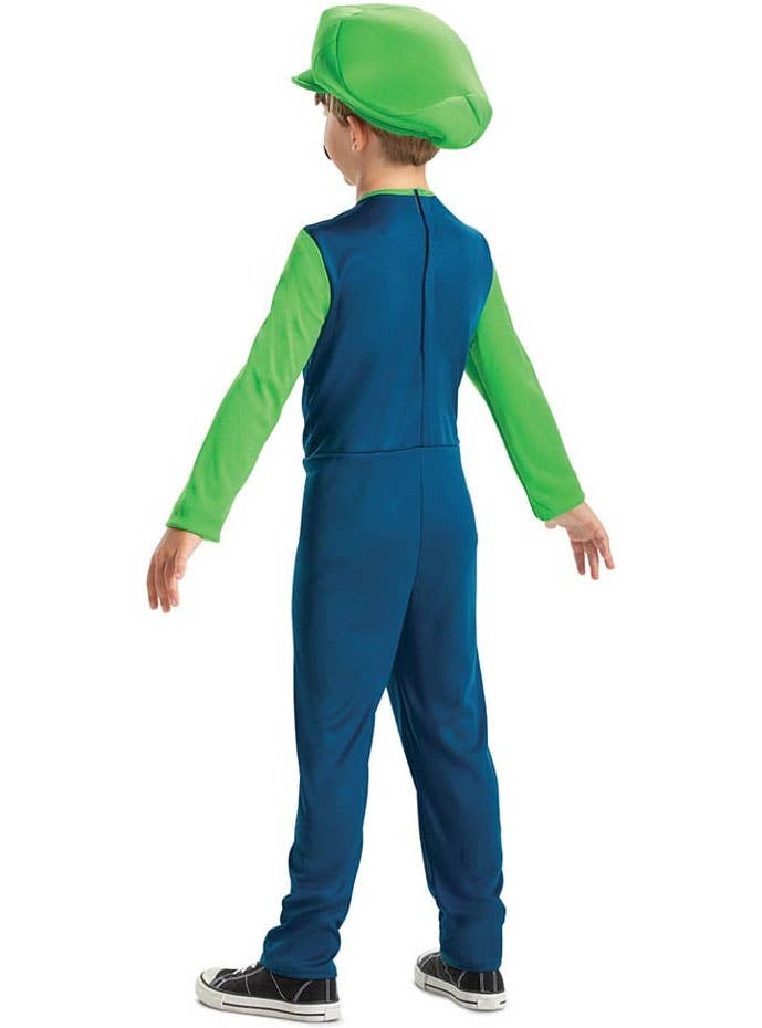 Image of Super Mario Licensed Boys Luigi Book Week Costume - Back Image