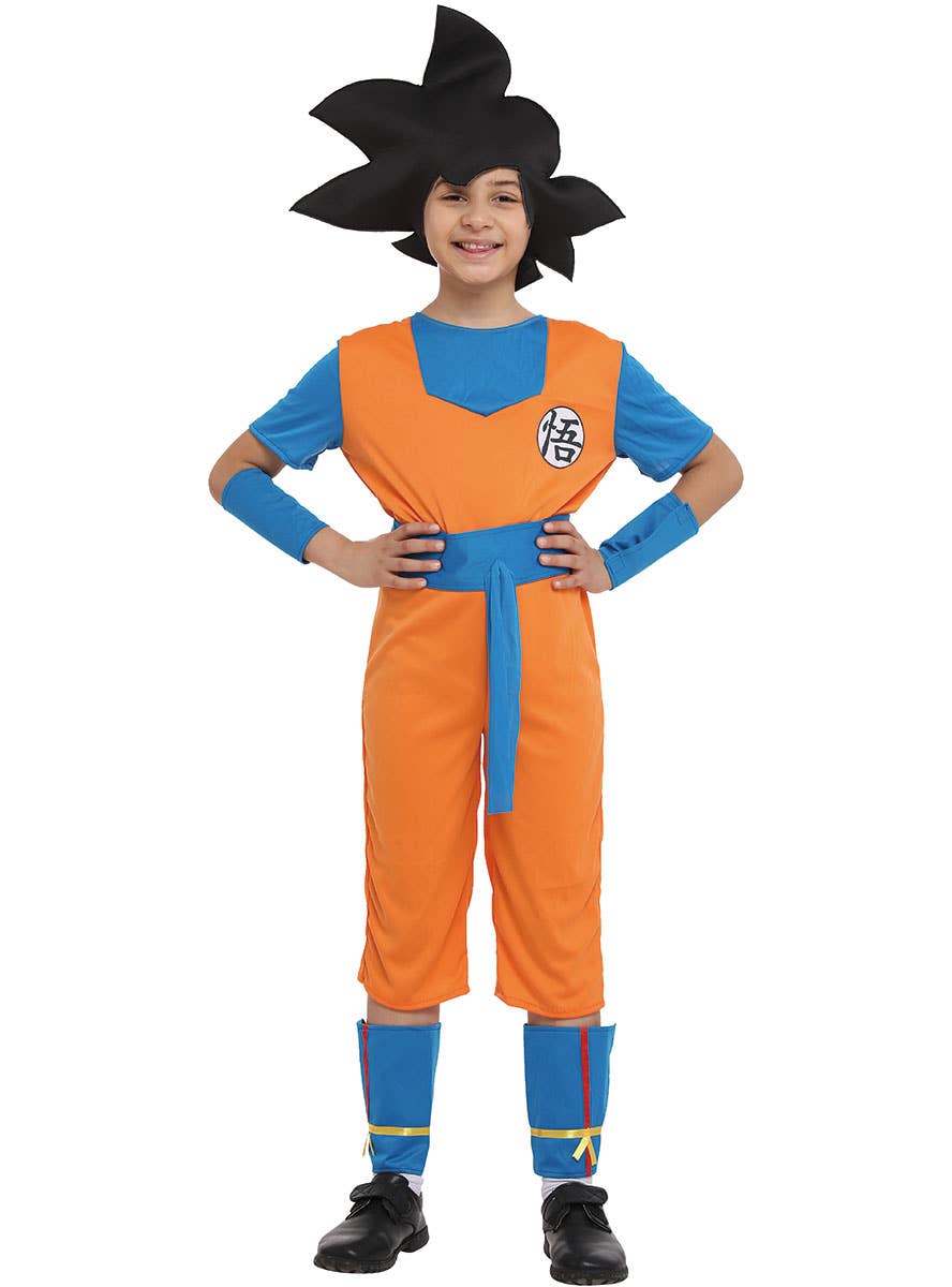 Image of Dragonball Inspired Super Sayan Goku Boy's Costume - Alternate View