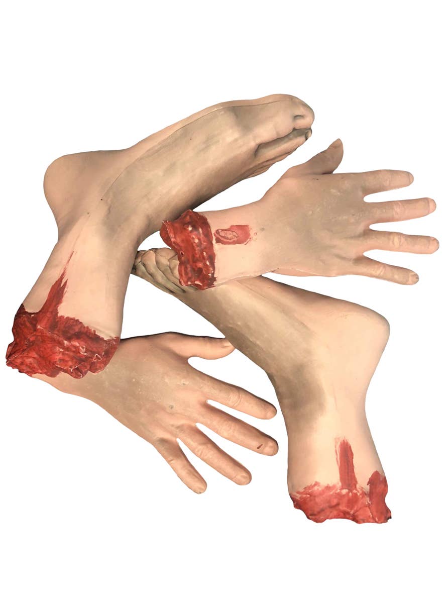 Severed Hands and Feet Halloween Props