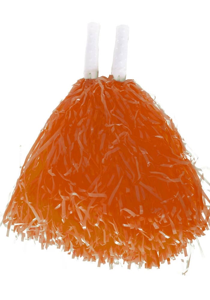 Orange Cheerleader Pom Poms Costume Accessory