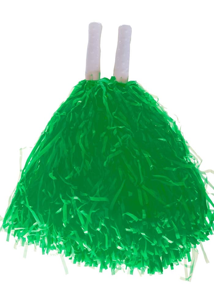 Green Cheerleader Pom Poms Costume Accessory