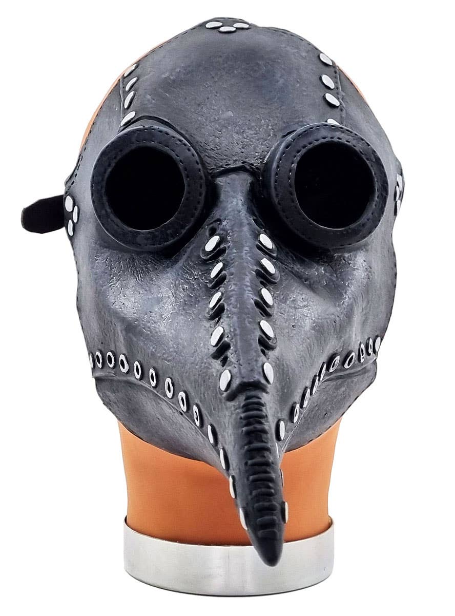 Black Plague Doctor Deluxe Latex Halloween Mask - Alternate Image 2