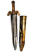 Bronze and Silver Roman Sword and Sheath Costume Weapon Set