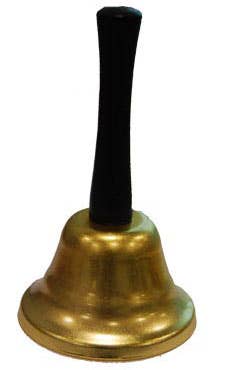 Gold Metal Santa Bell Christmas Costume Accessory