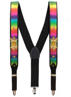 Rainbow Metallic Braces with Stars and Bling