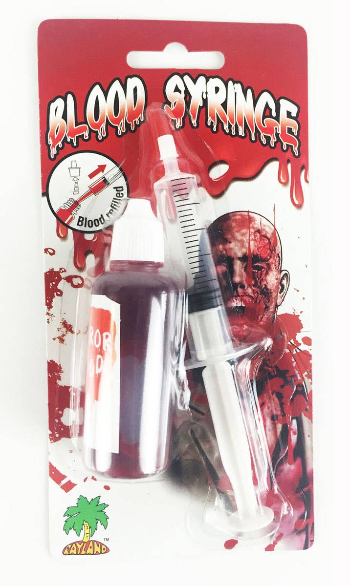 Fake Blood with Syringe Horror Costume Accessory