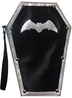 Black Vampire Coffin Shaped Hand Bag Halloween Costume Accessory