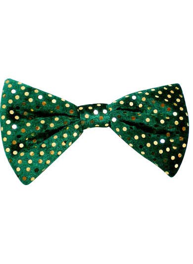 Green Velvet Bow Tie St Patrick's Day Costume Accessory