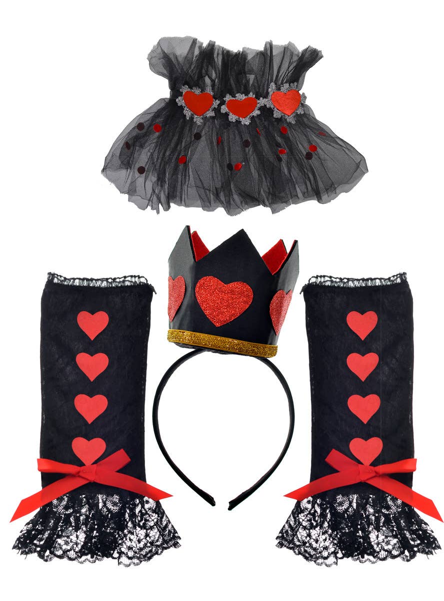 3 Piece Queen of Hearts Costume Accessory Set - Main Image