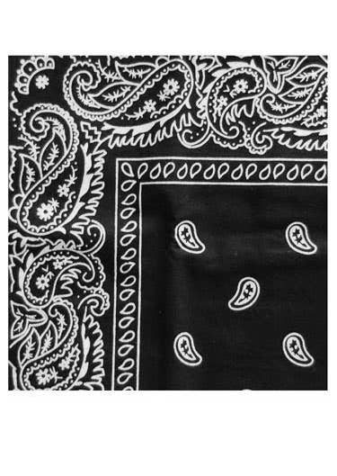 Black and White Cowboy Bandana Costume Accessory