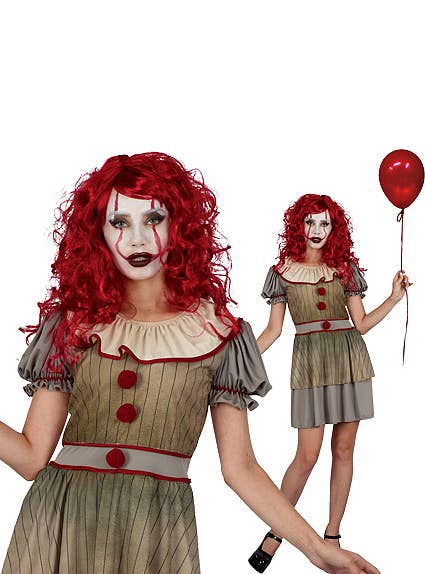 Sideshow Sam Womens IT Clown Halloween Costume - Second Image