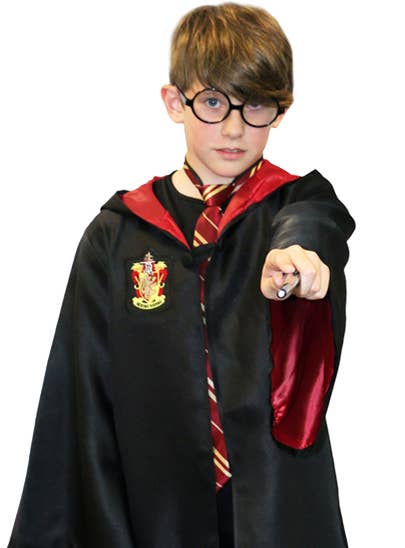 Boys Gryffindor Wizard School Robes Costume Close Image