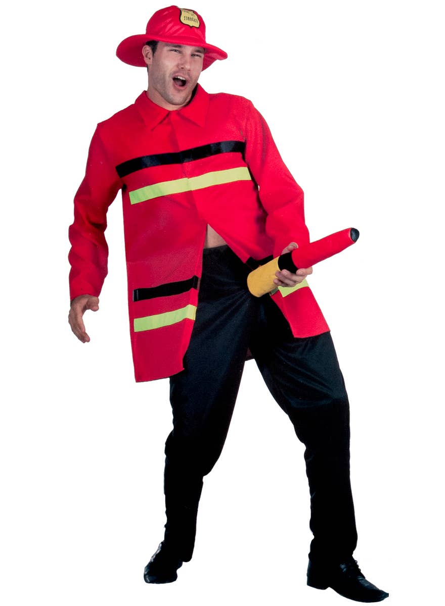 Funny Men's Fire Fighter Costume with Naughty Hose