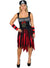 Black and Red Striped Pirate Beauty Women's Costume 