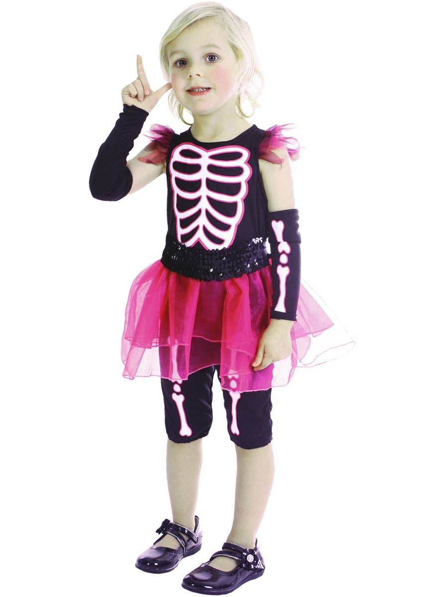 Pink and Black Skeleton Costume for Babies and Toddlers