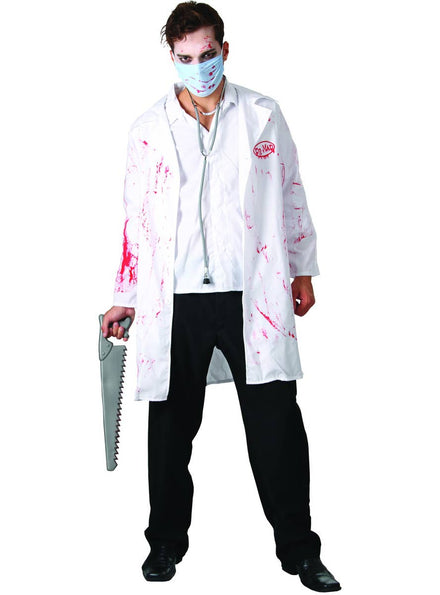 Mens Blood Splattered Zombie Doctor Costume