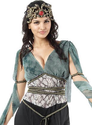 Women's Sexy Medusa Ancient History fancy dress costume Close up  image