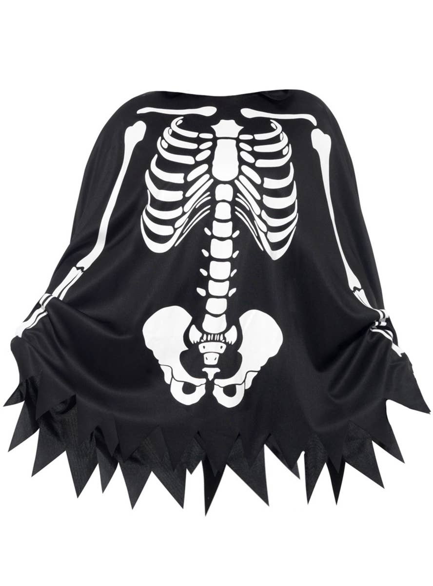 Women's Skeleton Print Costume Poncho