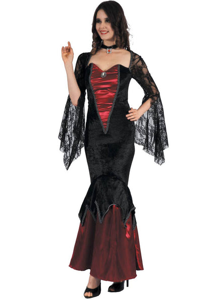 Red and Black Vampiress Women's Halloween Costume