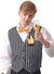 Black and White Waiter Costume for Men