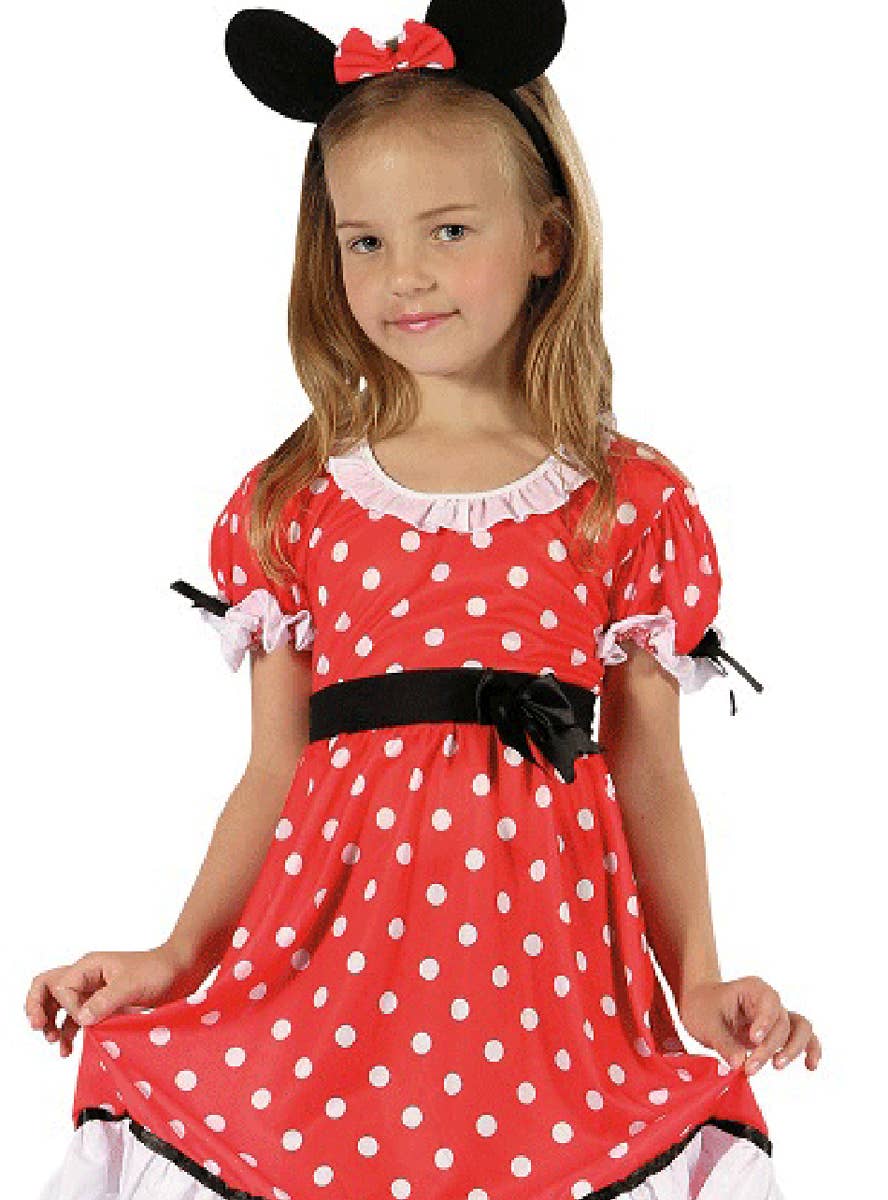 Red and White Mouse Girls Costume | Kids Minnie Book Week Costume