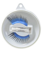 Long Blue Winged Fake Lashes with Black Tips