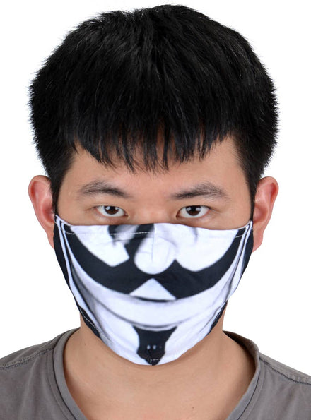 V for Vendetta Printed Half Face Costume Mask