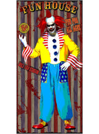 Evil Clown Halloween Door Cover