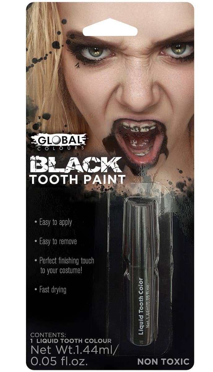 Global Colours Black Out Tooth Rot Special FX Paint Costume Accessory