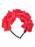 Red Rose Day of the Dead Flower Costume Headband