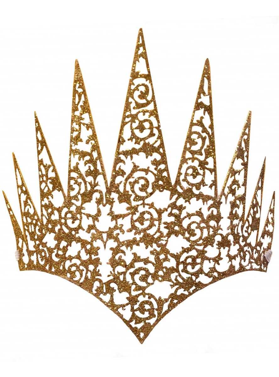 Gold Glitter Queen Crown Costume Accessory Main Image