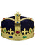 Blue and Gold Sparkly Jewel encrusted Costume Crown Main Image