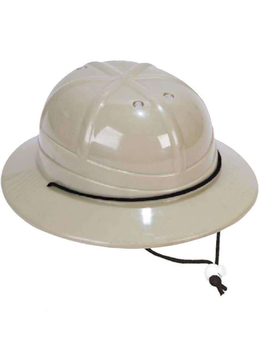 Kid's Plastic Tan Safari Pith Helmet Costume Accessory Hat