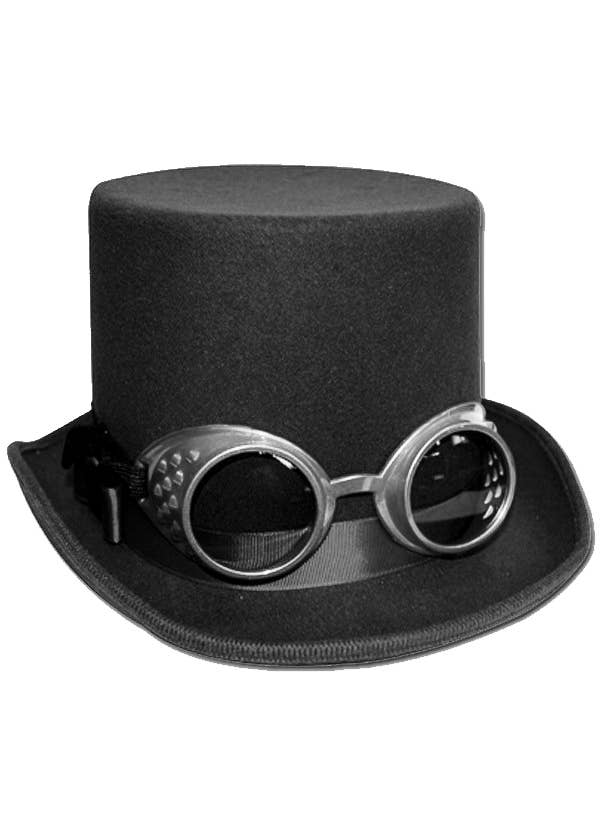 Black Steampunk Hat with Goggles
