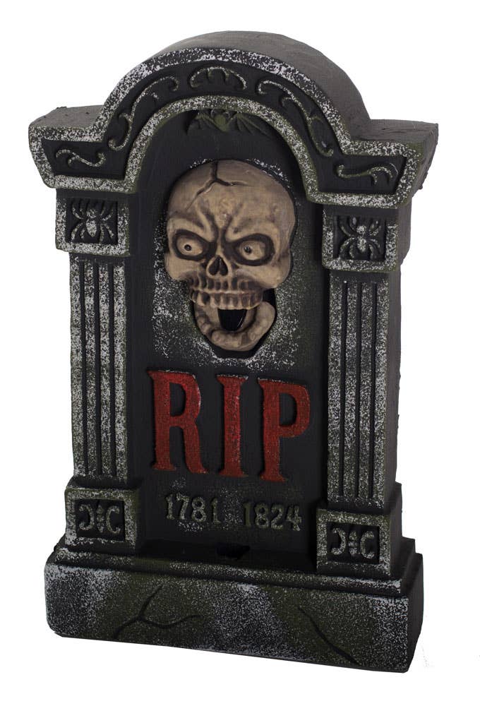 Move, Sound and Light Gravestone RIP Halloween Decoration View 2