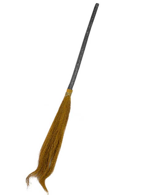 Long Brown Twig Brush Witch Broomstick Halloween Costume Accessory