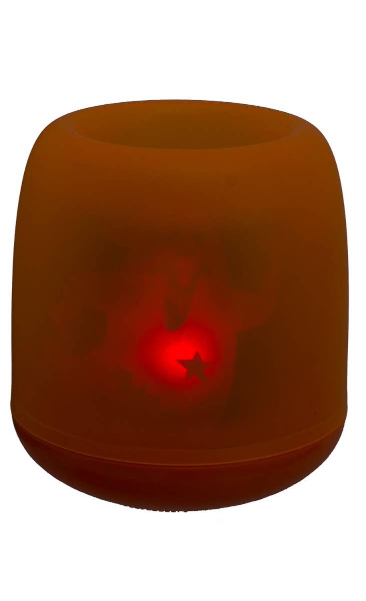 Orange Ghost Electric Candle Halloween Decoration Lights Out Image