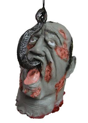 Decapitated Head on a Hook Horror Halloween Decoration View 2