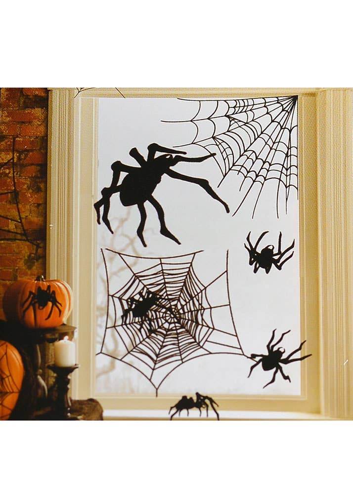 Spiders and Webs Wall Decals Halloween Decorations View 3